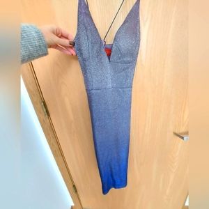 Purple sparkly holographic bodycon dress